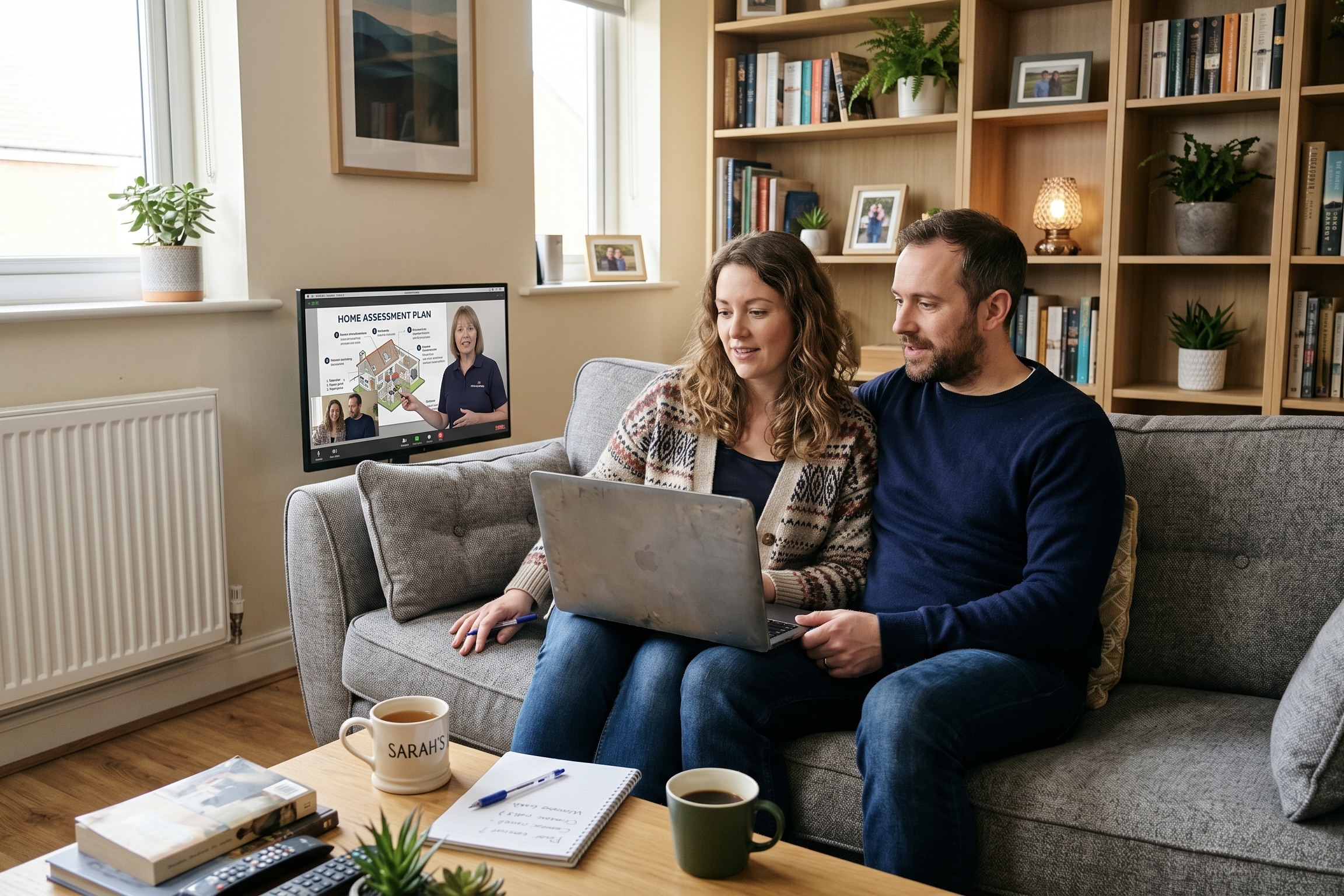Security consultant discussing home protection options with a UK homeowner